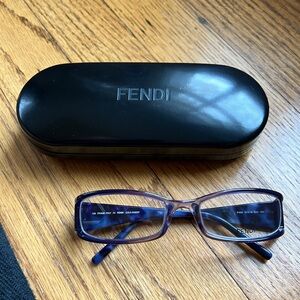 Fendi F699 51//18 524 125 Cold Insert Eyeglasses with Fendi Case